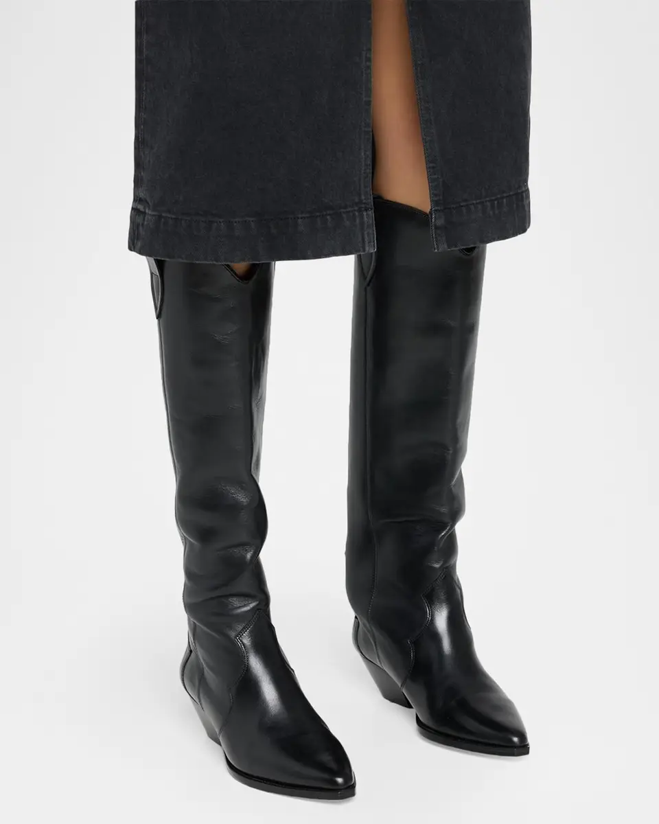 Isabel Marant 40mm Denvee Leather Western Boots | Thumbnail 2 Isabel Marant 40mm Denvee Leather Western Boots | Thumbnail 2