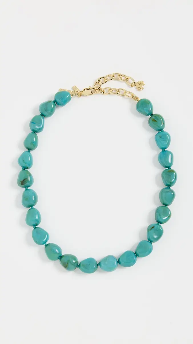 Lele Sadoughi Baroque Turquoise Collar Necklace | Thumbnail 2 Lele Sadoughi Baroque Turquoise Collar Necklace | Thumbnail 2