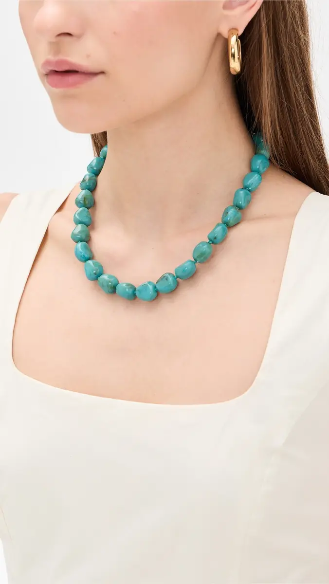 Lele Sadoughi Baroque Turquoise Collar Necklace | Thumbnail 3 Lele Sadoughi Baroque Turquoise Collar Necklace | Thumbnail 3