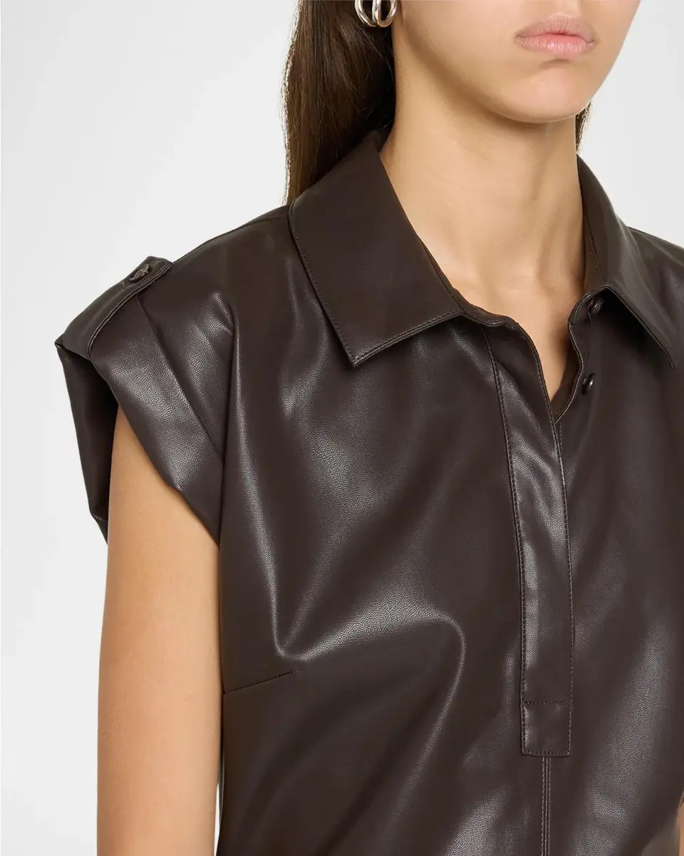 TANYA TAYLOR Shivi Faux-Leather Midi Dress | Thumbnail 5 TANYA TAYLOR Shivi Faux-Leather Midi Dress | Thumbnail 5