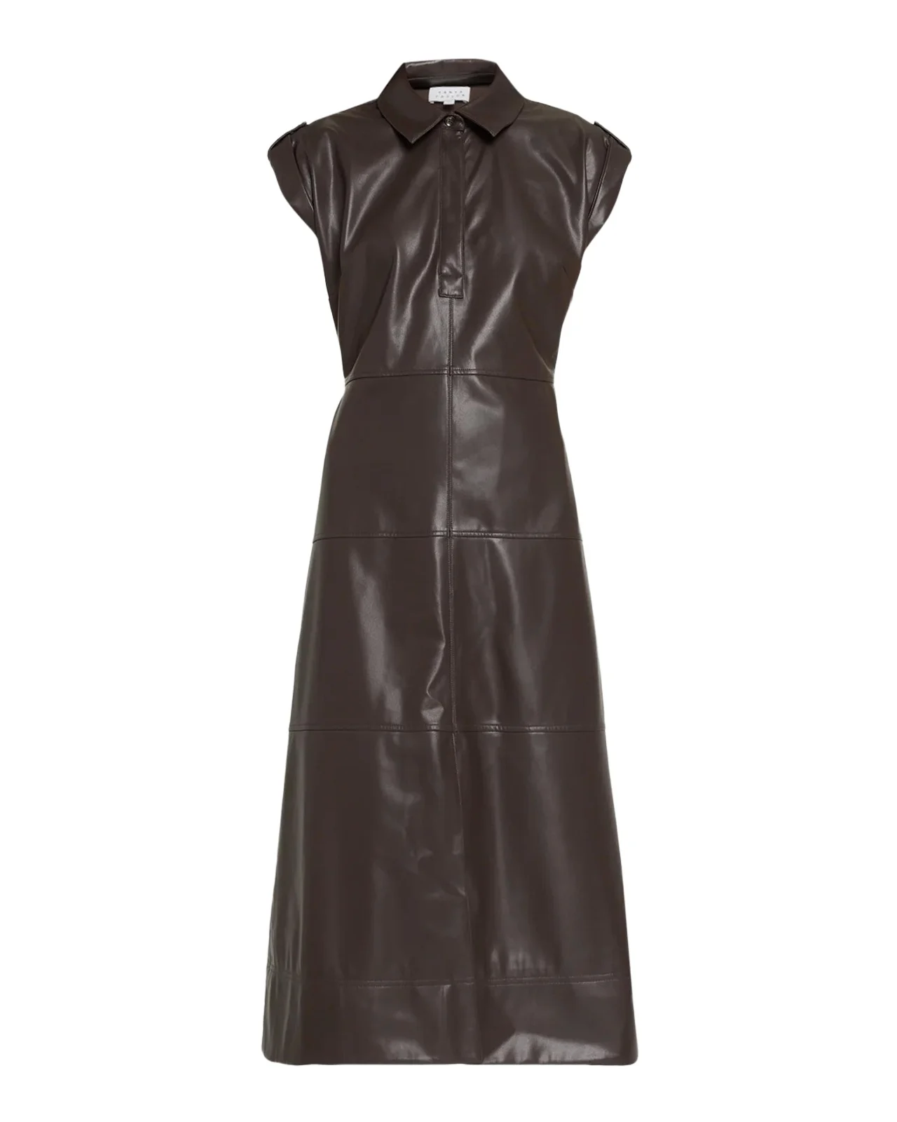 Shivi Faux-Leather Midi Dress