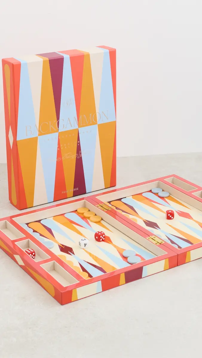 Printworks Lacquered Backgammon Set Multi | Thumbnail 2 Printworks Lacquered Backgammon Set Multi | Thumbnail 2