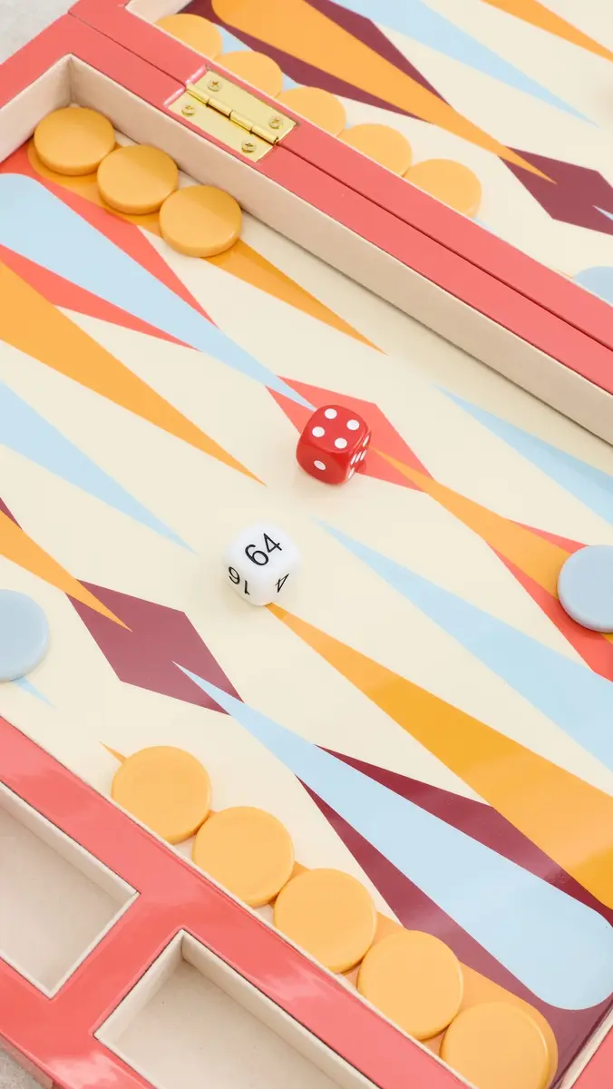 Printworks Lacquered Backgammon Set Multi | Thumbnail 4 Printworks Lacquered Backgammon Set Multi | Thumbnail 4