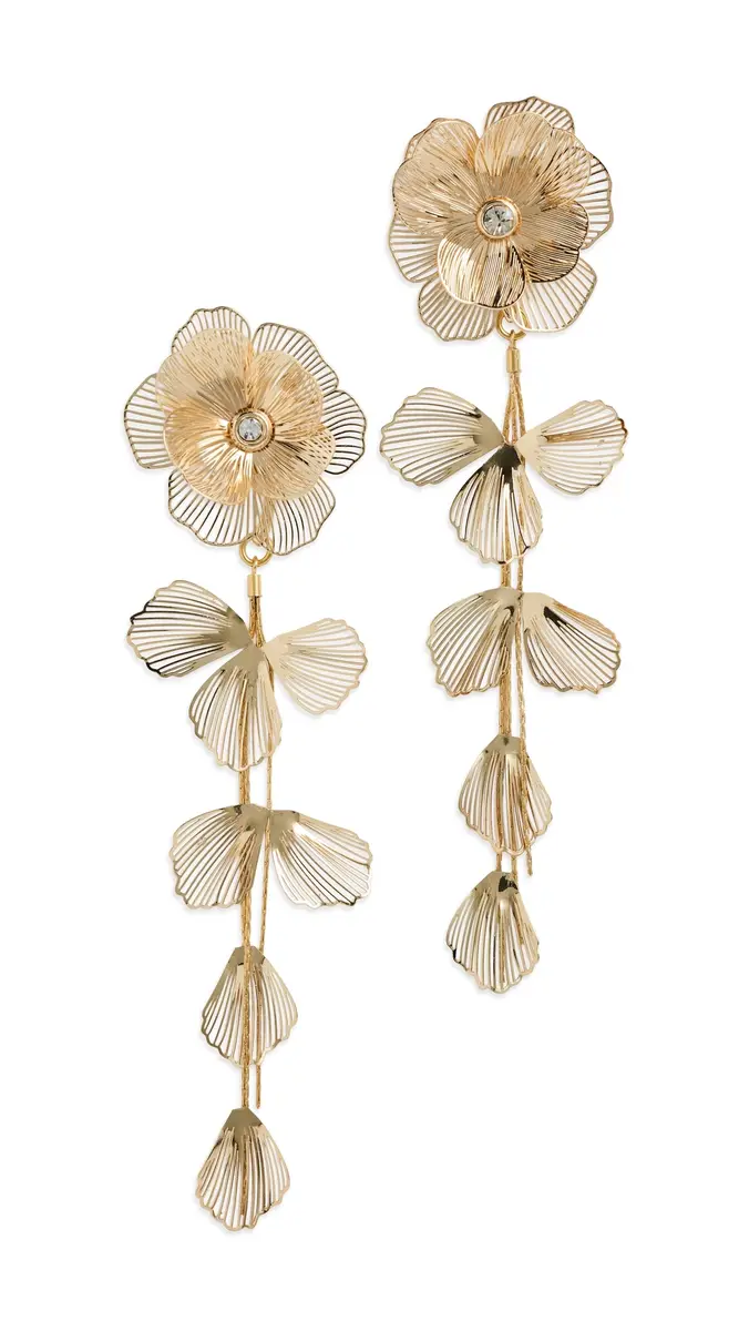 Shashi Latticed Featherlace Flower Earrings | Thumbnail 5 Shashi Latticed Featherlace Flower Earrings | Thumbnail 5