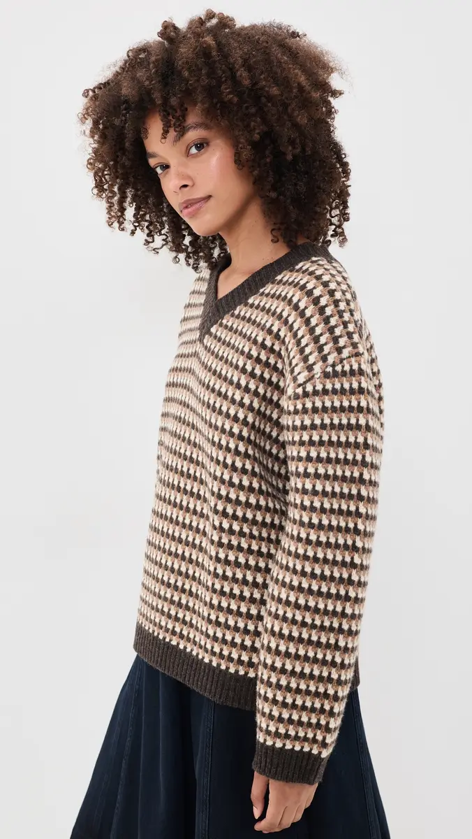 Sea Declan V Neck Wool Sweater | Thumbnail 4 Sea Declan V Neck Wool Sweater | Thumbnail 4