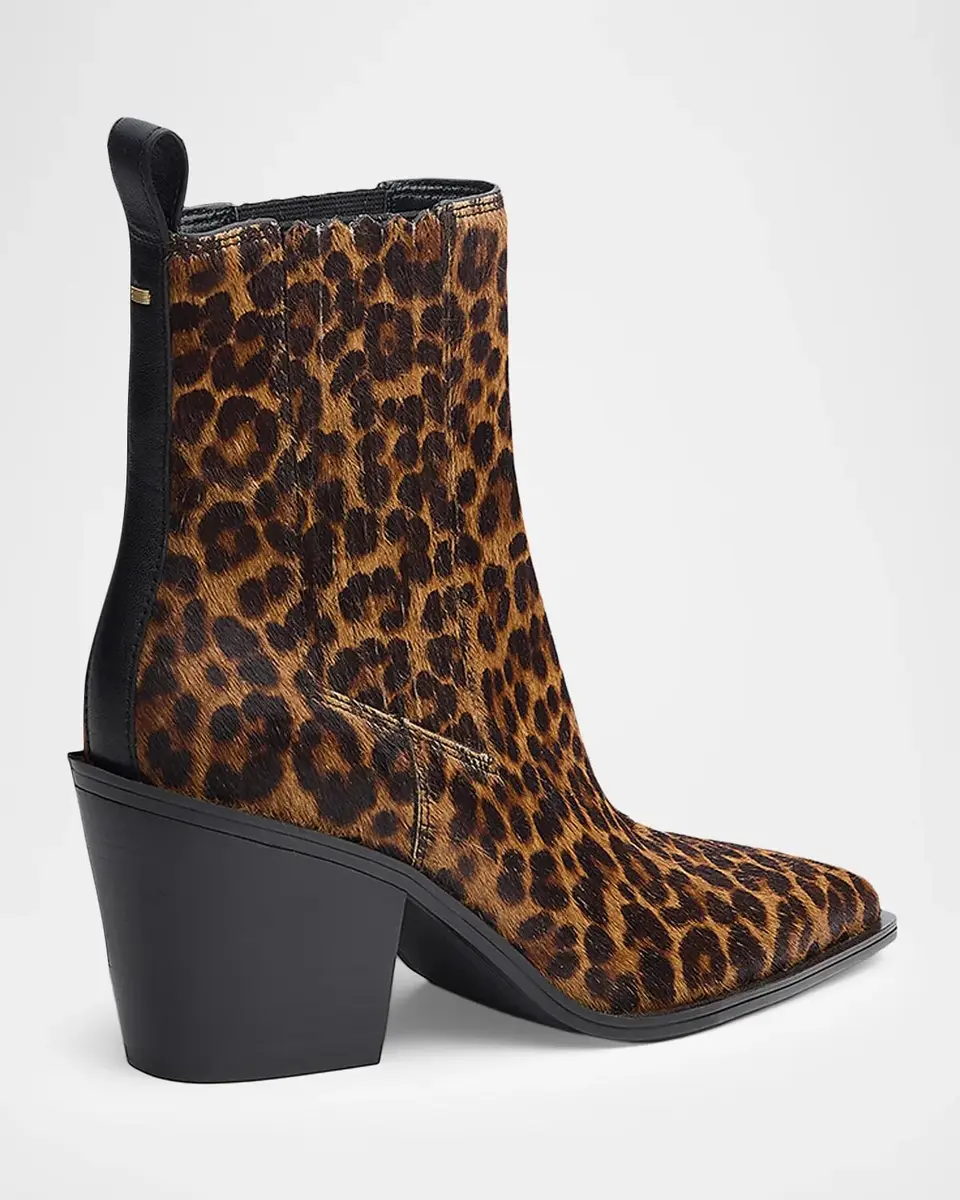 rag & bone 75mm Newbury Leopard Calf Hair Chelsea Boots | Thumbnail 3 rag & bone 75mm Newbury Leopard Calf Hair Chelsea Boots | Thumbnail 3
