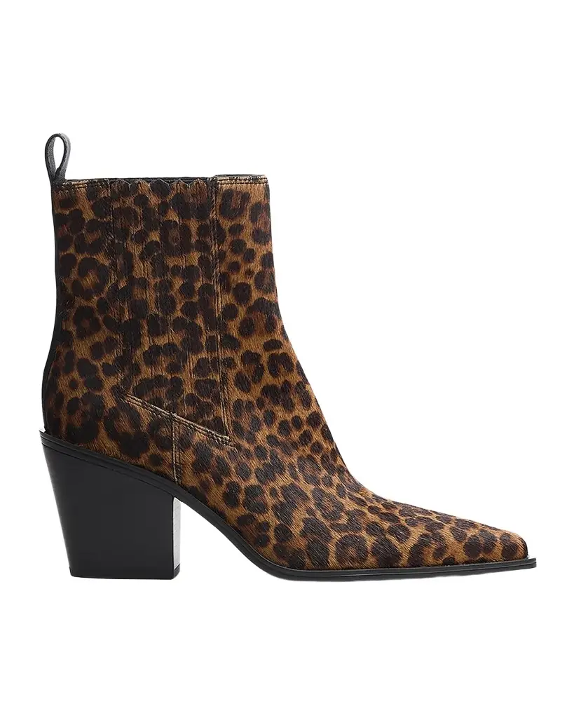 rag & bone 75mm Newbury Leopard Calf Hair Chelsea Boots