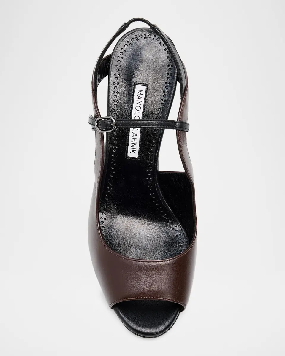 Manolo Blahnik 105mm Chungasan Leather Slingback Sandals | Thumbnail 6 Manolo Blahnik 105mm Chungasan Leather Slingback Sandals | Thumbnail 6