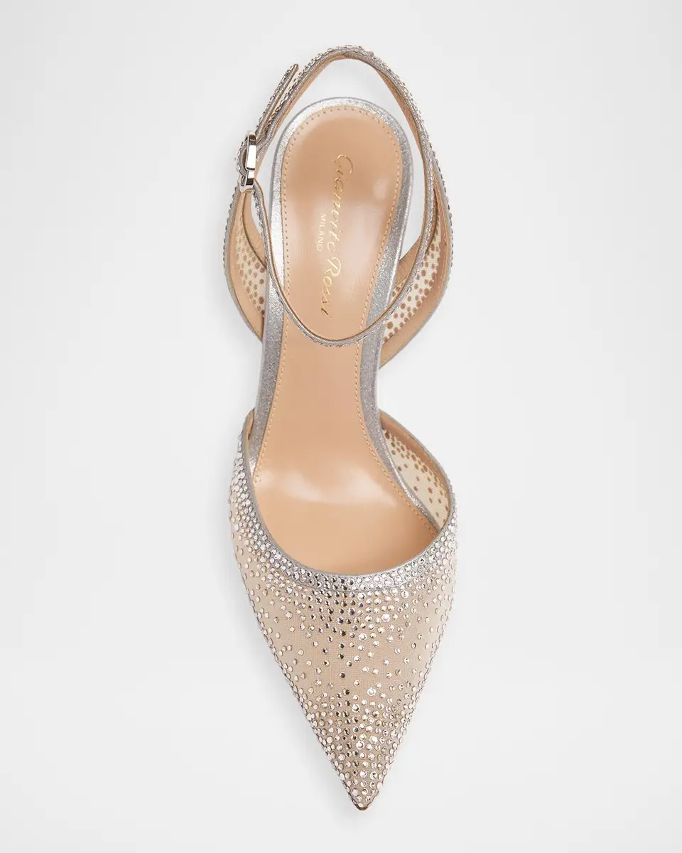 Gianvito Rossi 95mm Burma Embellished Mesh Pumps | Thumbnail 4 Gianvito Rossi 95mm Burma Embellished Mesh Pumps | Thumbnail 4