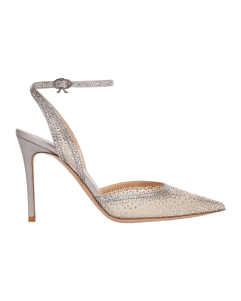 Gianvito Rossi 95mm Burma Embellished Mesh Pumps | Image 1 Gianvito Rossi 95mm Burma Embellished Mesh Pumps | Image 1