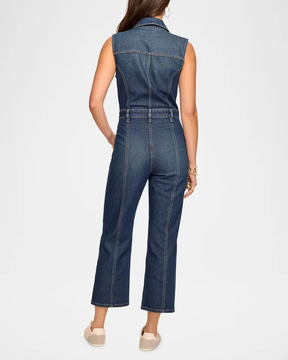 Ramy Brook Jessie Cropped Denim Jumpsuit | Thumbnail 3