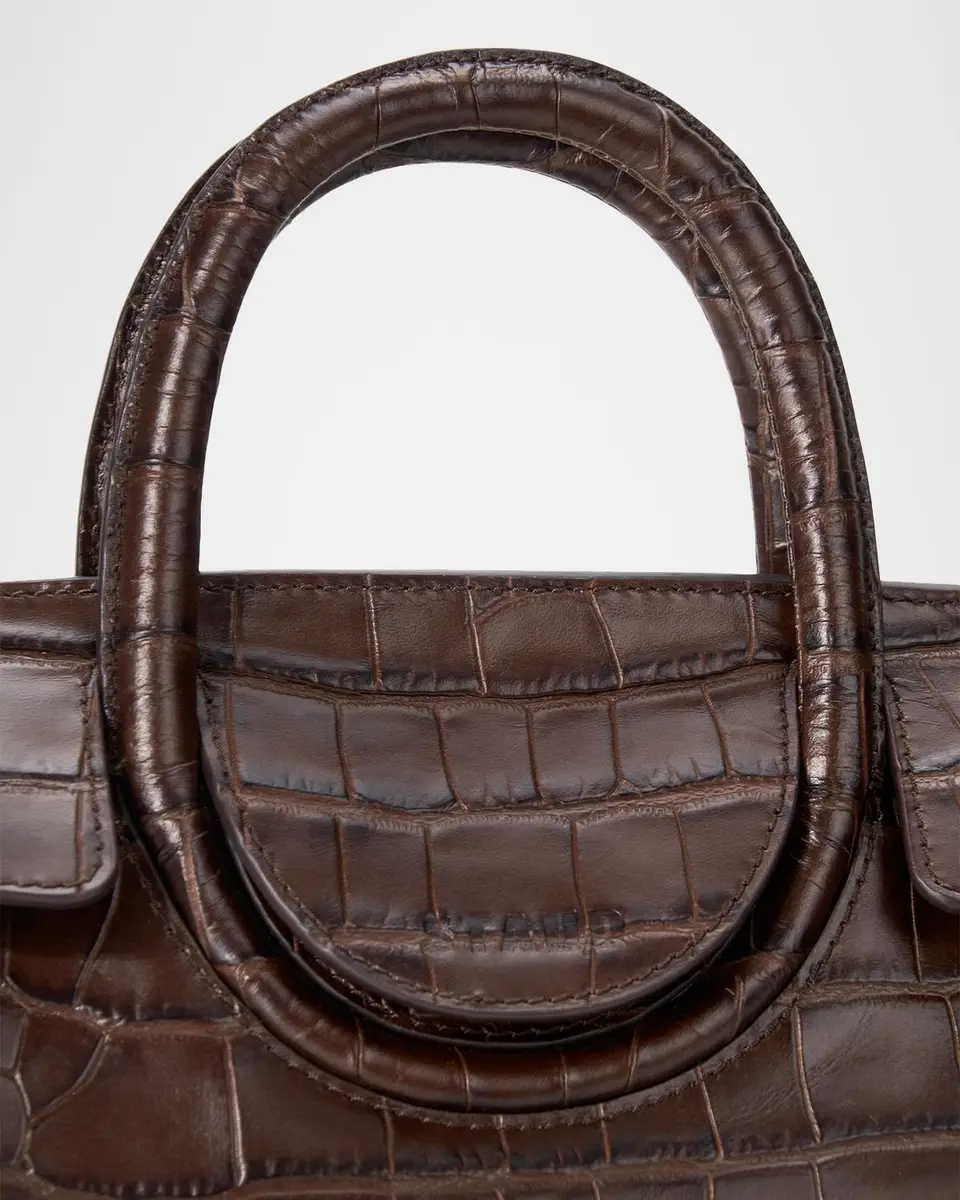 Staud Maude Mini Croc-Embossed Carryall Crossbody Bag | Thumbnail 5 Staud Maude Mini Croc-Embossed Carryall Crossbody Bag | Thumbnail 5
