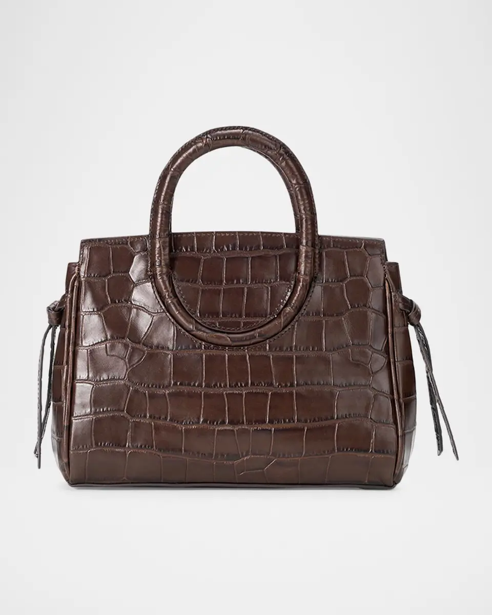Staud Maude Mini Croc-Embossed Carryall Crossbody Bag | Thumbnail 6 Staud Maude Mini Croc-Embossed Carryall Crossbody Bag | Thumbnail 6