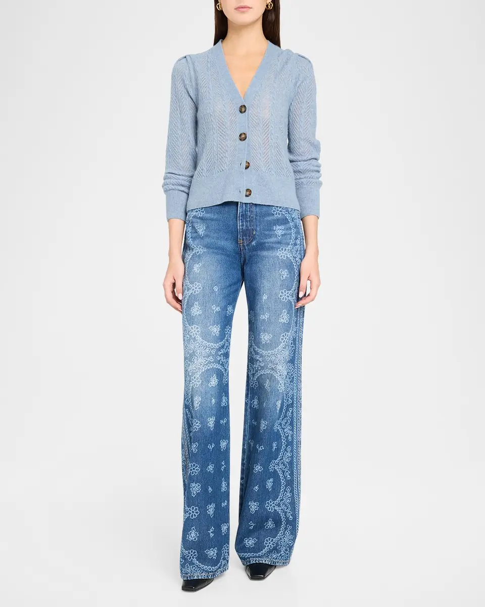 Veronica Beard Taylor High-Rise Wide-Leg Jeans | Thumbnail 2 Veronica Beard Taylor High-Rise Wide-Leg Jeans | Thumbnail 2