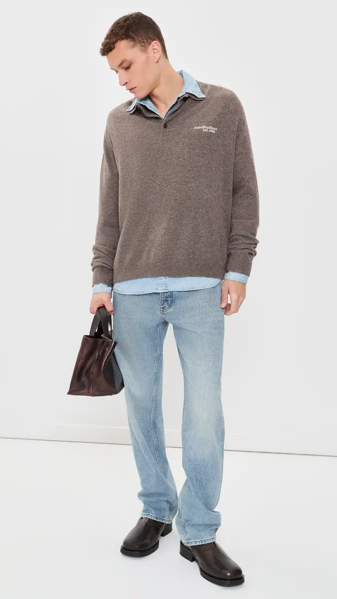 Acne Studios Kluxey Light Polo Wool Sweater | Thumbnail 5 Acne Studios Kluxey Light Polo Wool Sweater | Thumbnail 5