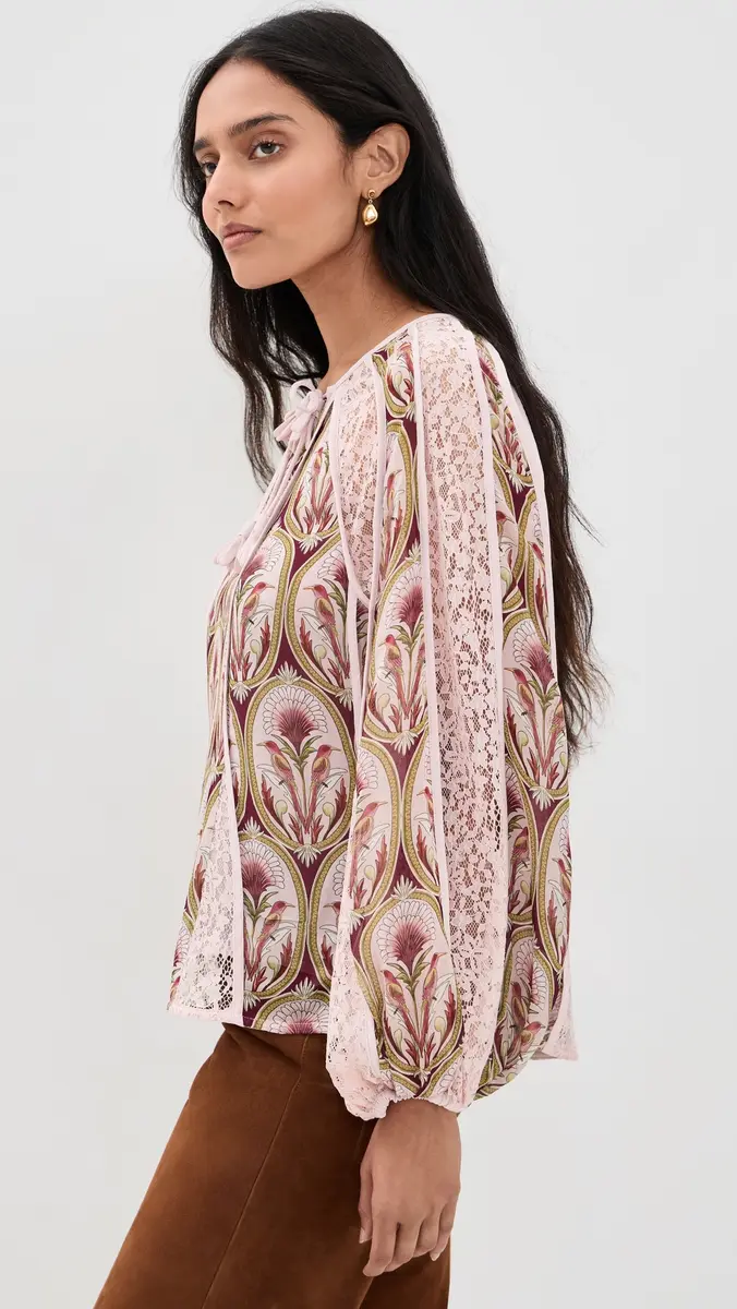 Farm Rio Birds Tree Blouse | Thumbnail 4 Farm Rio Birds Tree Blouse | Thumbnail 4