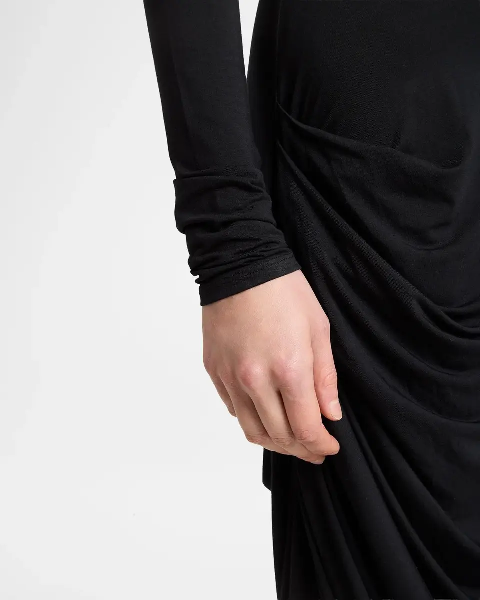 Proenza Schouler White Label Imogen Draped Turtleneck Dress | Thumbnail 5 Proenza Schouler White Label Imogen Draped Turtleneck Dress | Thumbnail 5