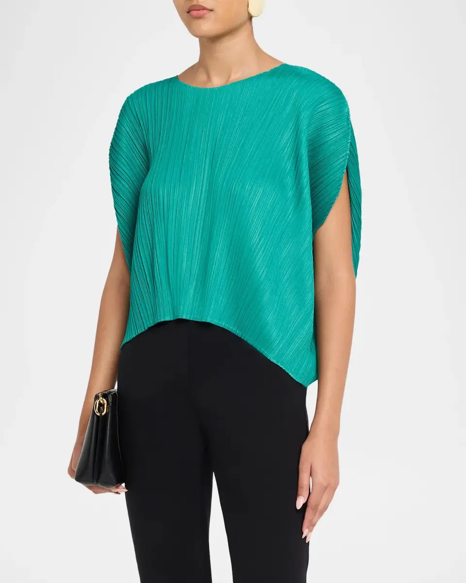 Issey Miyake Monthly Colors: July Pleats Short-Sleeve Top | Thumbnail 4