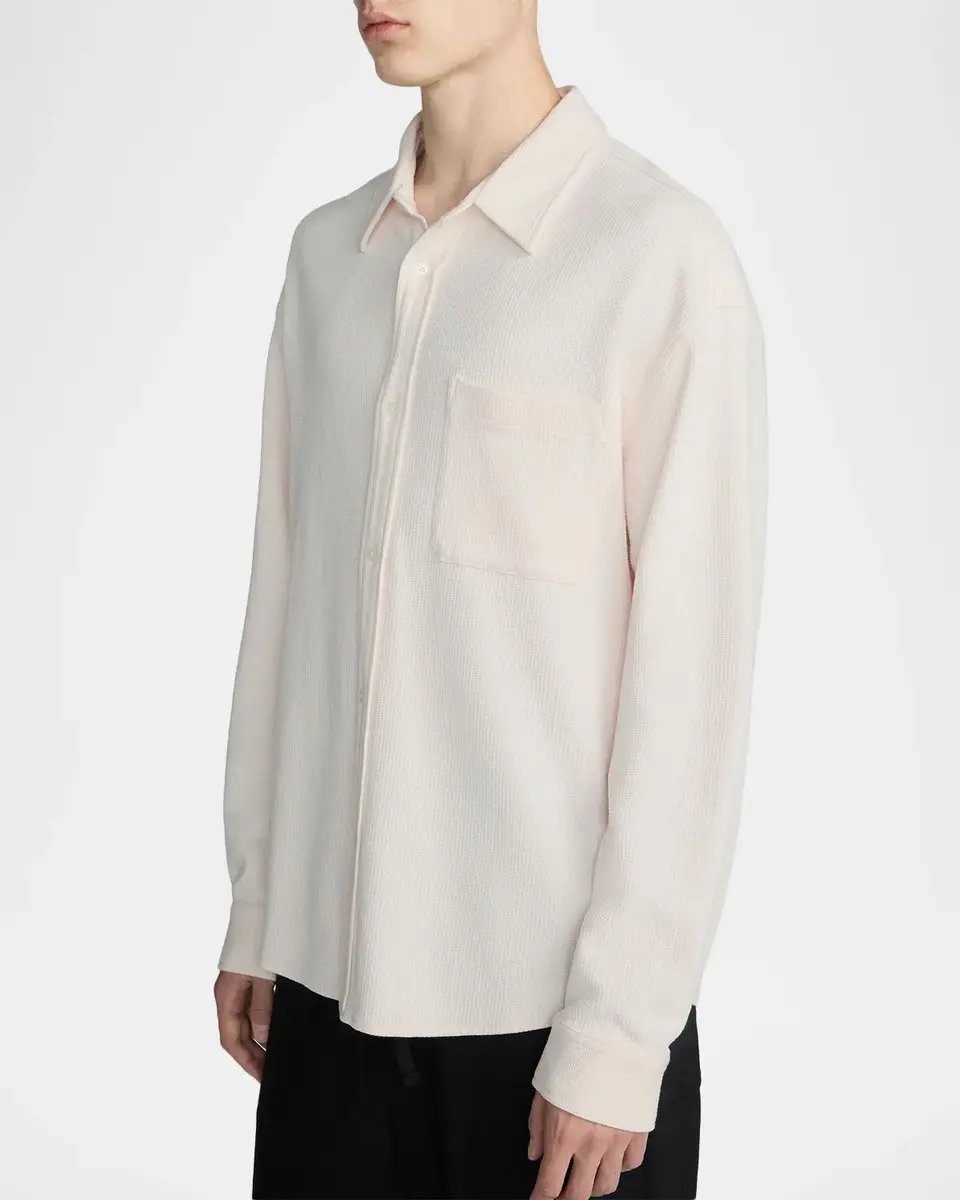 Frame Men's Cotton Waffle Texture Button-Down Shirt | Thumbnail 7