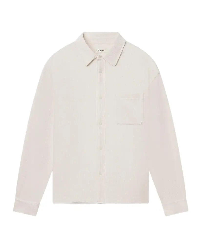Frame Men's Cotton Waffle Texture Button-Down Shirt | Image 1 Frame Men's Cotton Waffle Texture Button-Down Shirt | Image 1