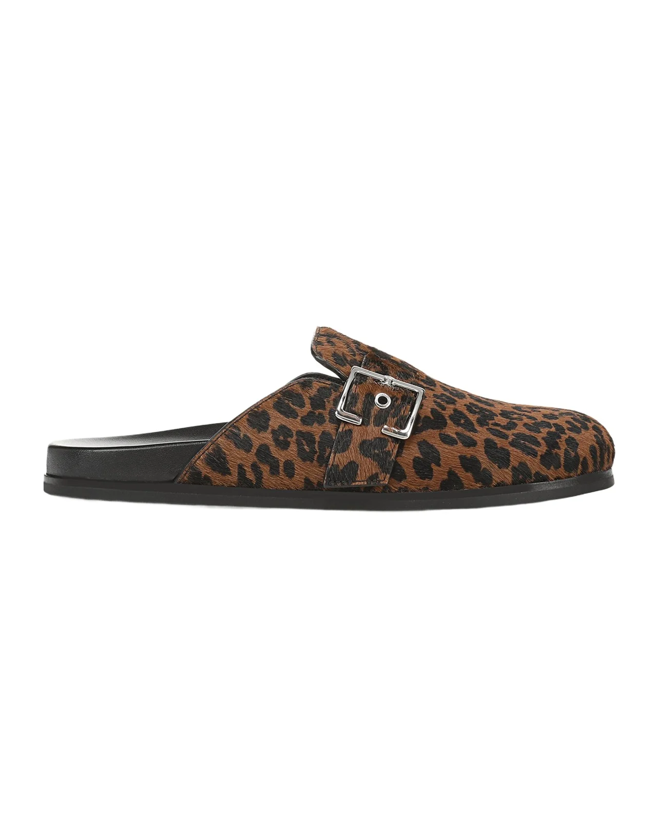 Vince Leon Leopard Calf Hair Clogs