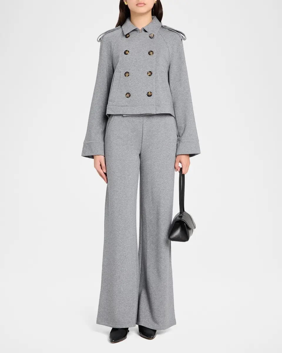Veronica Beard Conneley Cotton-Blend Double-Breasted Crop Trench Coat | Thumbnail 2 Veronica Beard Conneley Cotton-Blend Double-Breasted Crop Trench Coat | Thumbnail 2