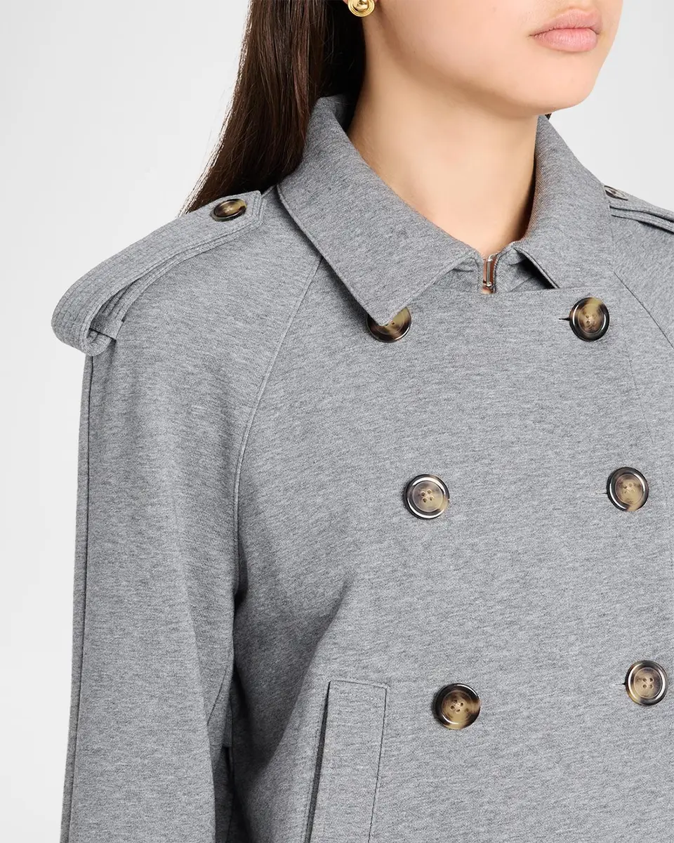 Veronica Beard Conneley Cotton-Blend Double-Breasted Crop Trench Coat | Thumbnail 5 Veronica Beard Conneley Cotton-Blend Double-Breasted Crop Trench Coat | Thumbnail 5