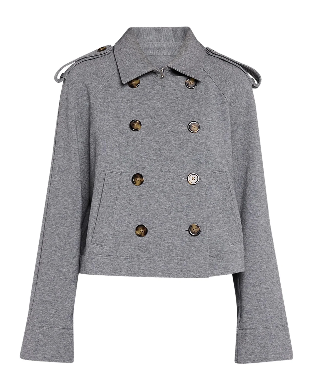 Conneley Cotton-Blend Double-Breasted Crop Trench Coat Conneley Cotton-Blend Double-Breasted Crop Trench Coat