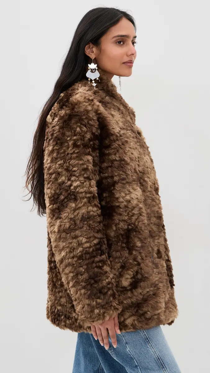 ISABEL MARANT ÉTOILE Faux Fur Jya Coat | Thumbnail 4 ISABEL MARANT ÉTOILE Faux Fur Jya Coat | Thumbnail 4