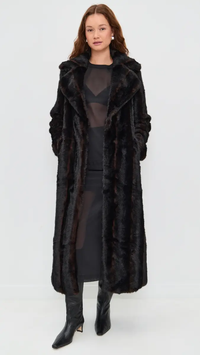 Apparis Gabrielle Shaved Mink Maxi Coat | Thumbnail 2 Apparis Gabrielle Shaved Mink Maxi Coat | Thumbnail 2