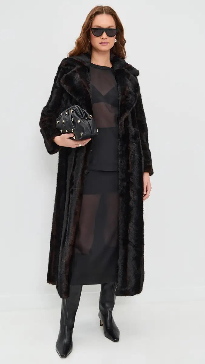 Apparis Gabrielle Shaved Mink Maxi Coat | Thumbnail 5 Apparis Gabrielle Shaved Mink Maxi Coat | Thumbnail 5