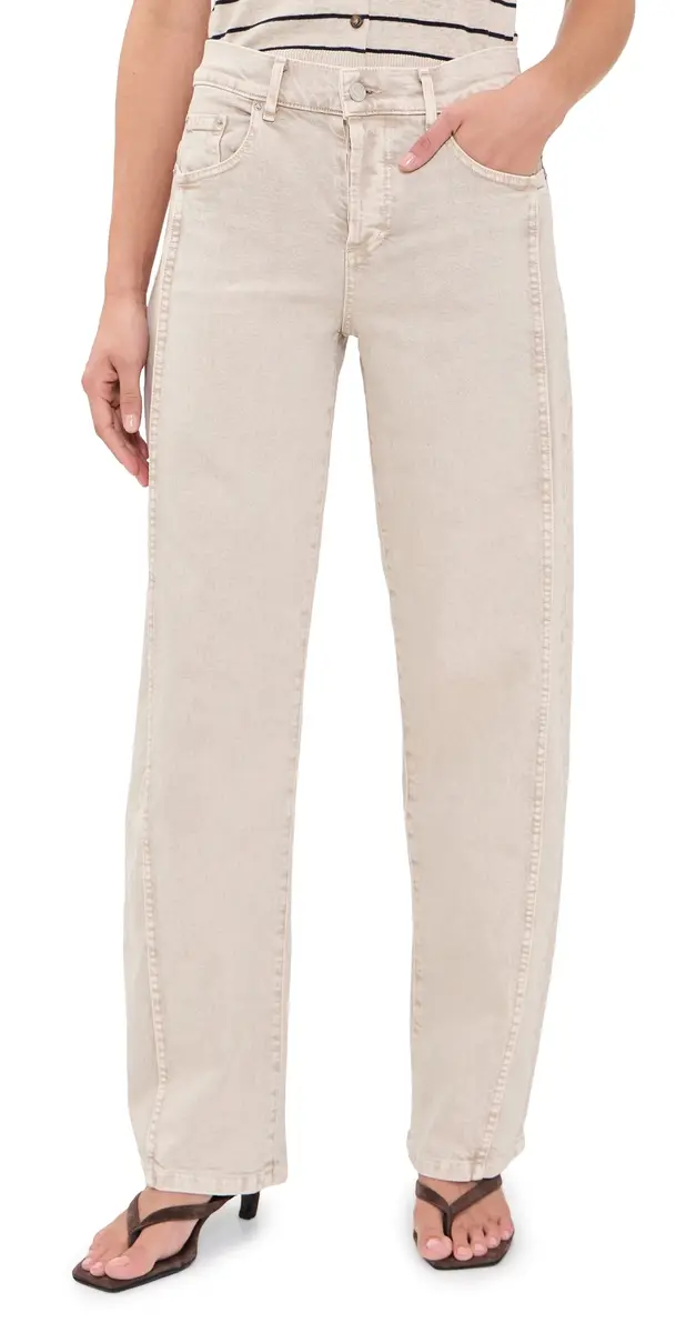 Le Jean Nomad Tuck Jeans Desert Sands | Image 1 Le Jean Nomad Tuck Jeans Desert Sands | Image 1