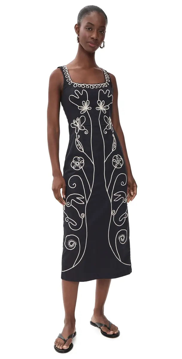 Cleobella Ruxandra Midi Dress Black | Image 1 Cleobella Ruxandra Midi Dress Black | Image 1