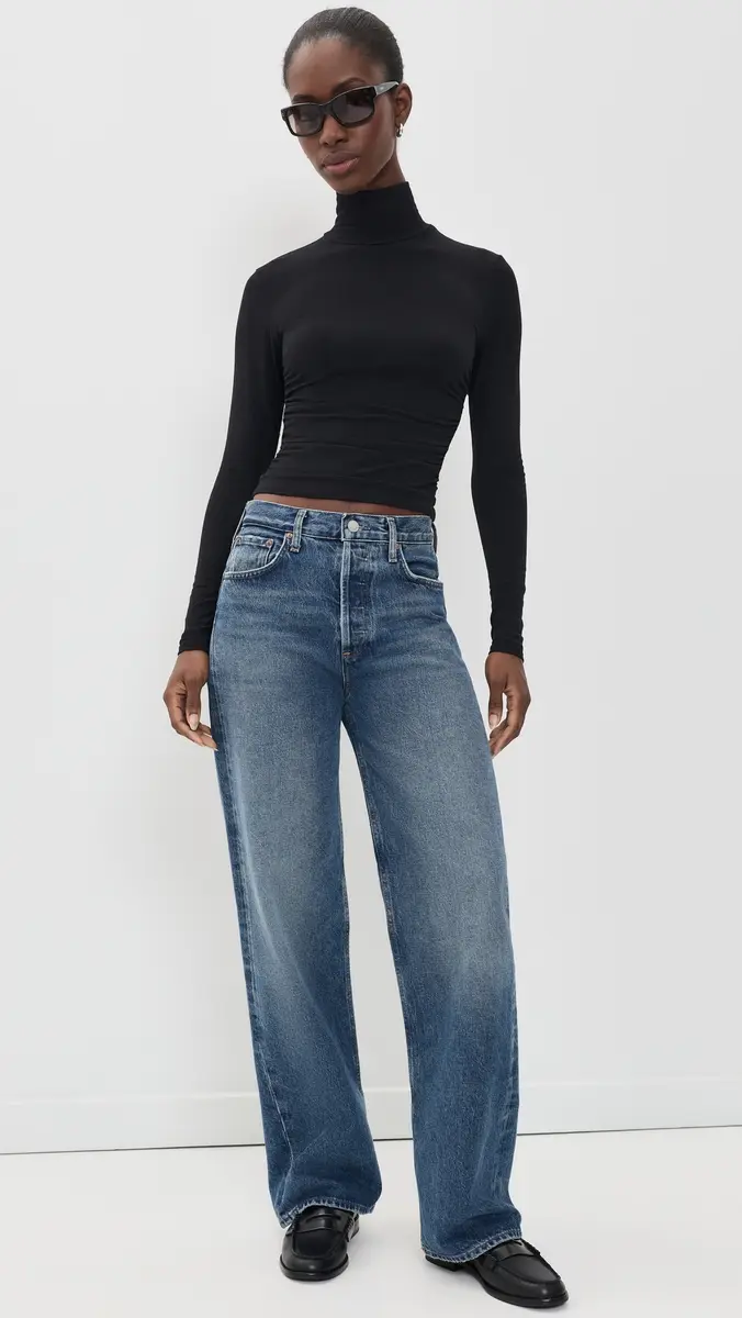 James Perse Melange Jersey Turtleneck | Thumbnail 5 James Perse Melange Jersey Turtleneck | Thumbnail 5