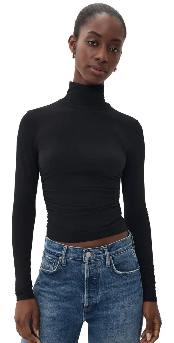 James Perse Melange Jersey Turtleneck | Image 1 James Perse Melange Jersey Turtleneck | Image 1