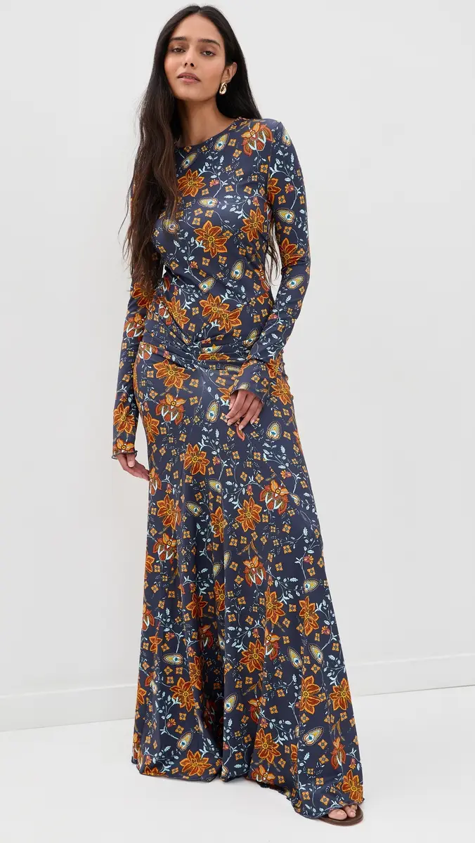 EYWASOULS MALIBU Annie Ruched Maxi Dress | Thumbnail 2 EYWASOULS MALIBU Annie Ruched Maxi Dress | Thumbnail 2