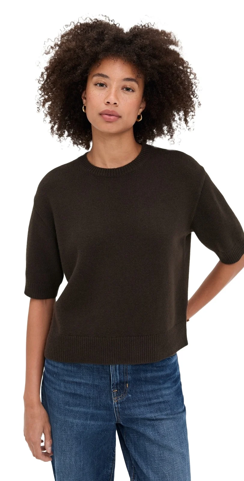 Crop Cashmere Tee