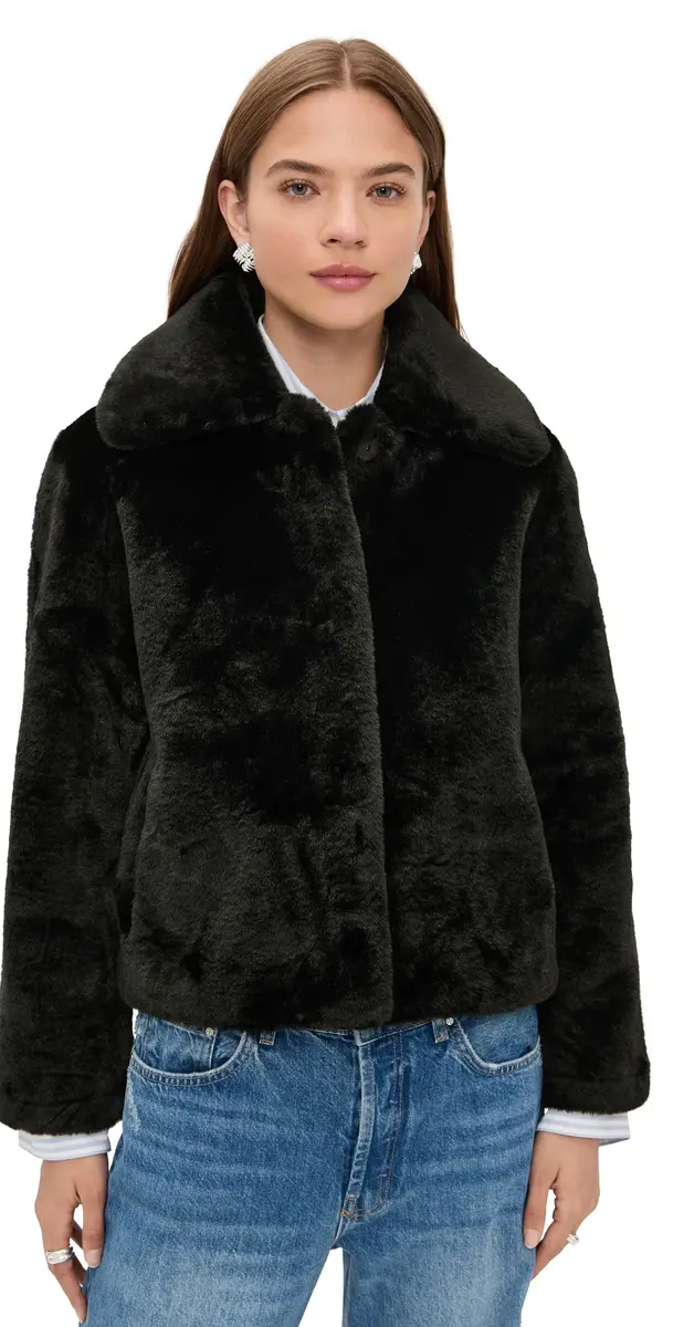 Apparis Elis Faux Fur Coat Noir | Image 1 Apparis Elis Faux Fur Coat Noir | Image 1