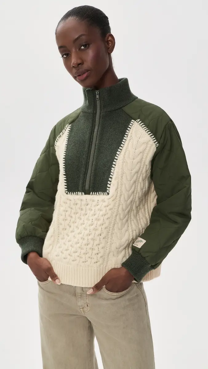 Sea Allen Cable Half Zip Combo Pullover | Thumbnail 2 Sea Allen Cable Half Zip Combo Pullover | Thumbnail 2