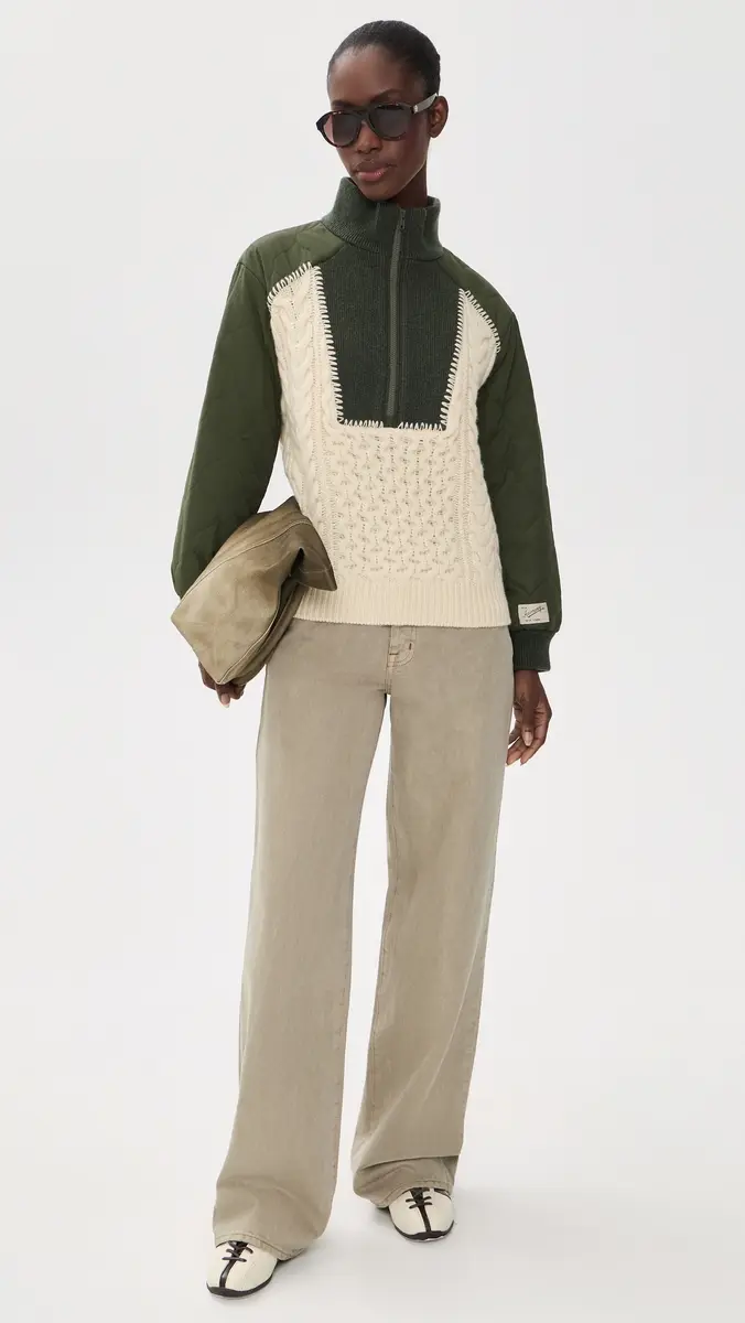Sea Allen Cable Half Zip Combo Pullover | Thumbnail 5 Sea Allen Cable Half Zip Combo Pullover | Thumbnail 5