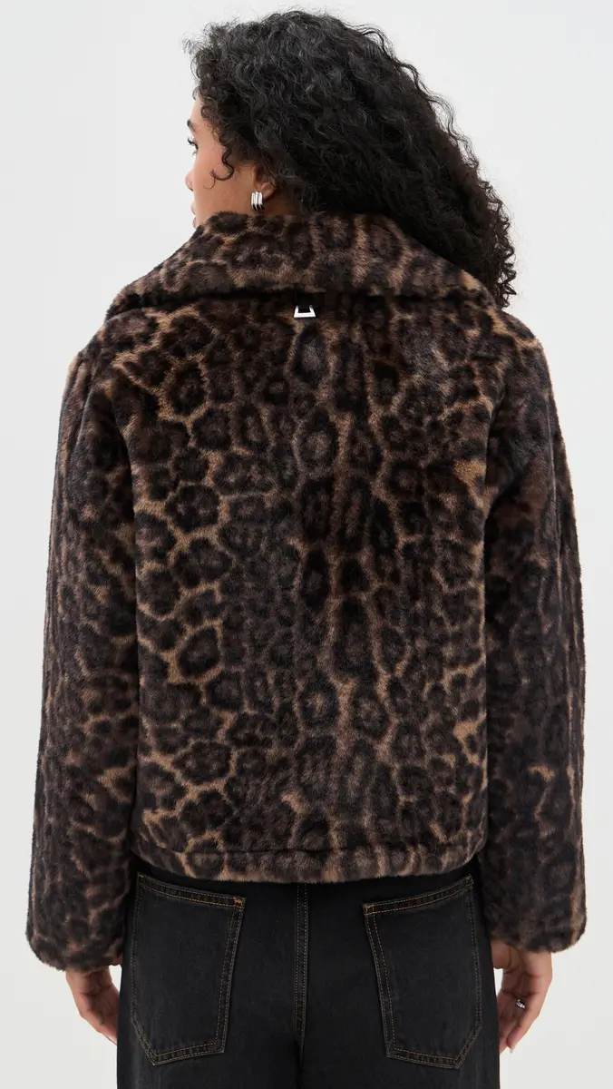 Apparis Elis Faux Fur Leopard Print Coat | Thumbnail 3 Apparis Elis Faux Fur Leopard Print Coat | Thumbnail 3