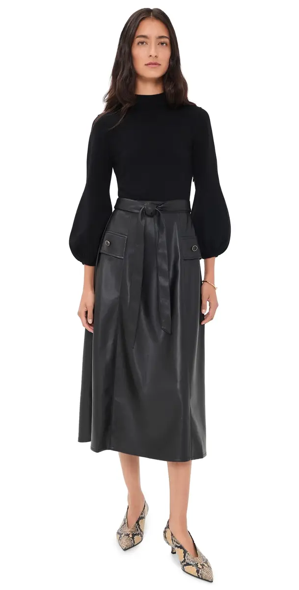 Shoshanna Aspen Dress Jet | Image 1 Shoshanna Aspen Dress Jet | Image 1