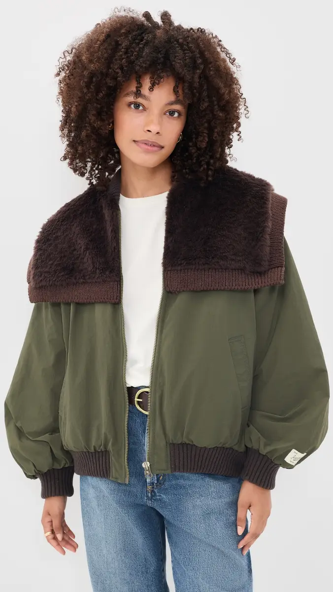Sea Marta Faux Fur Combo Bomber Jacket | Thumbnail 2 Sea Marta Faux Fur Combo Bomber Jacket | Thumbnail 2
