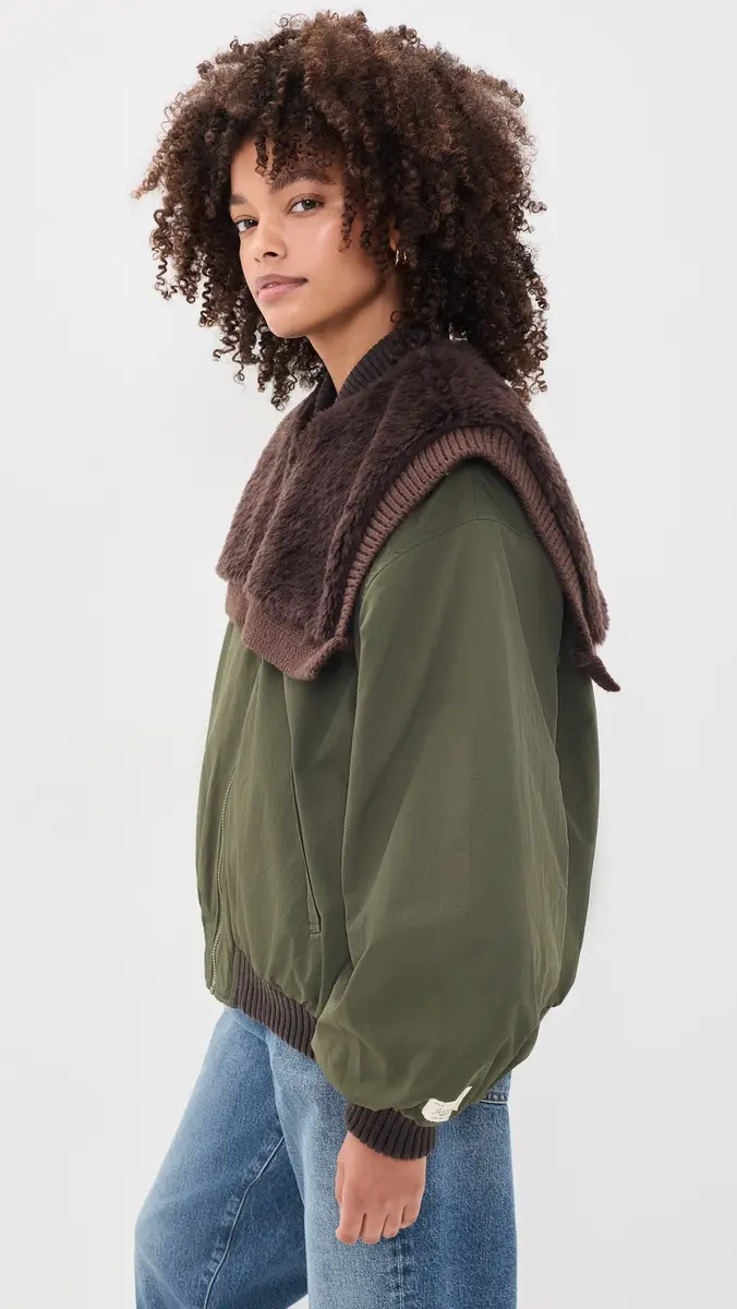 Sea Marta Faux Fur Combo Bomber Jacket | Thumbnail 4 Sea Marta Faux Fur Combo Bomber Jacket | Thumbnail 4