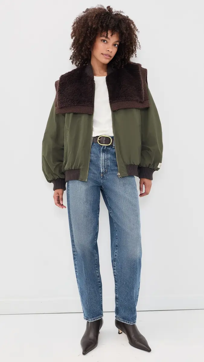 Sea Marta Faux Fur Combo Bomber Jacket | Thumbnail 5 Sea Marta Faux Fur Combo Bomber Jacket | Thumbnail 5