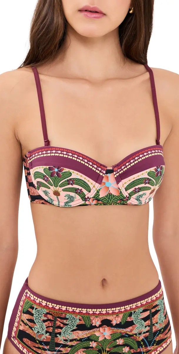 BEACH RIOT Nani Bikini Top Deep Jungle | Image 1 BEACH RIOT Nani Bikini Top Deep Jungle | Image 1