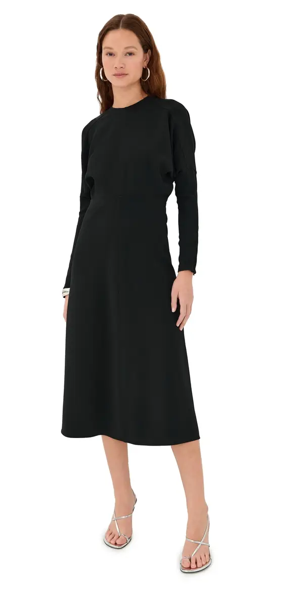 Victoria Beckham Dolman Midi Dress Black | Image 1 Victoria Beckham Dolman Midi Dress Black | Image 1