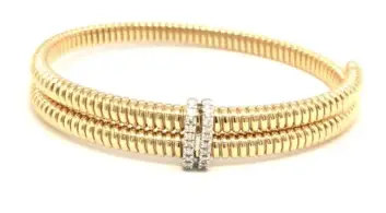 Wish Fine Jewelry 0.16ct Diamond 18K Italian Gold Bangle Bracelet | Image 1 Wish Fine Jewelry 0.16ct Diamond 18K Italian Gold Bangle Bracelet | Image 1