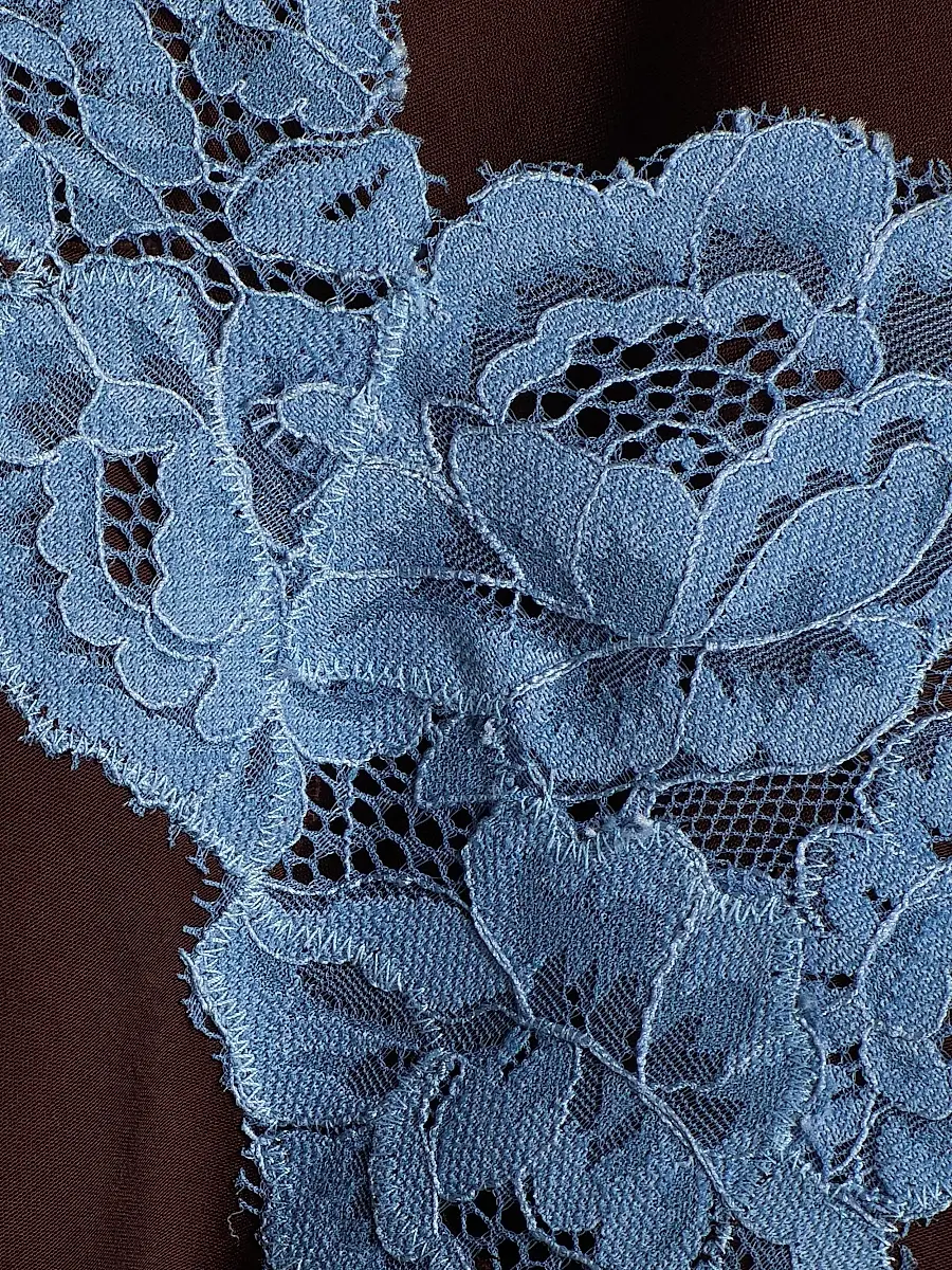 A.L.C. A. L.C. Women's Hana Lace & Satin Top - Ganache French Blue | Thumbnail 7 A.L.C. A. L.C. Women's Hana Lace & Satin Top - Ganache French Blue | Thumbnail 7