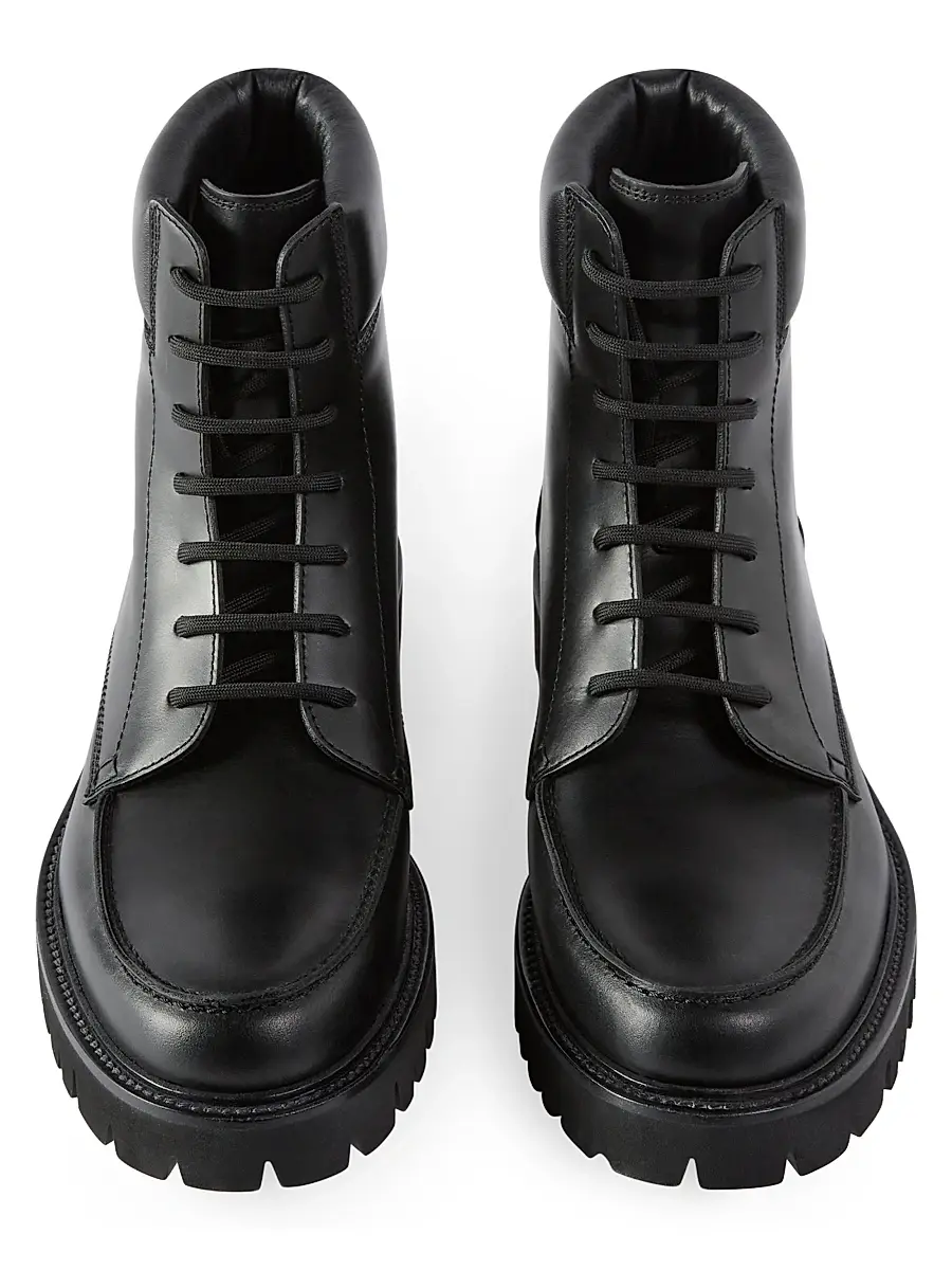 Giuseppe Zanotti Men's Nerus Leather Lace-Up Boots | Thumbnail 4 Giuseppe Zanotti Men's Nerus Leather Lace-Up Boots | Thumbnail 4